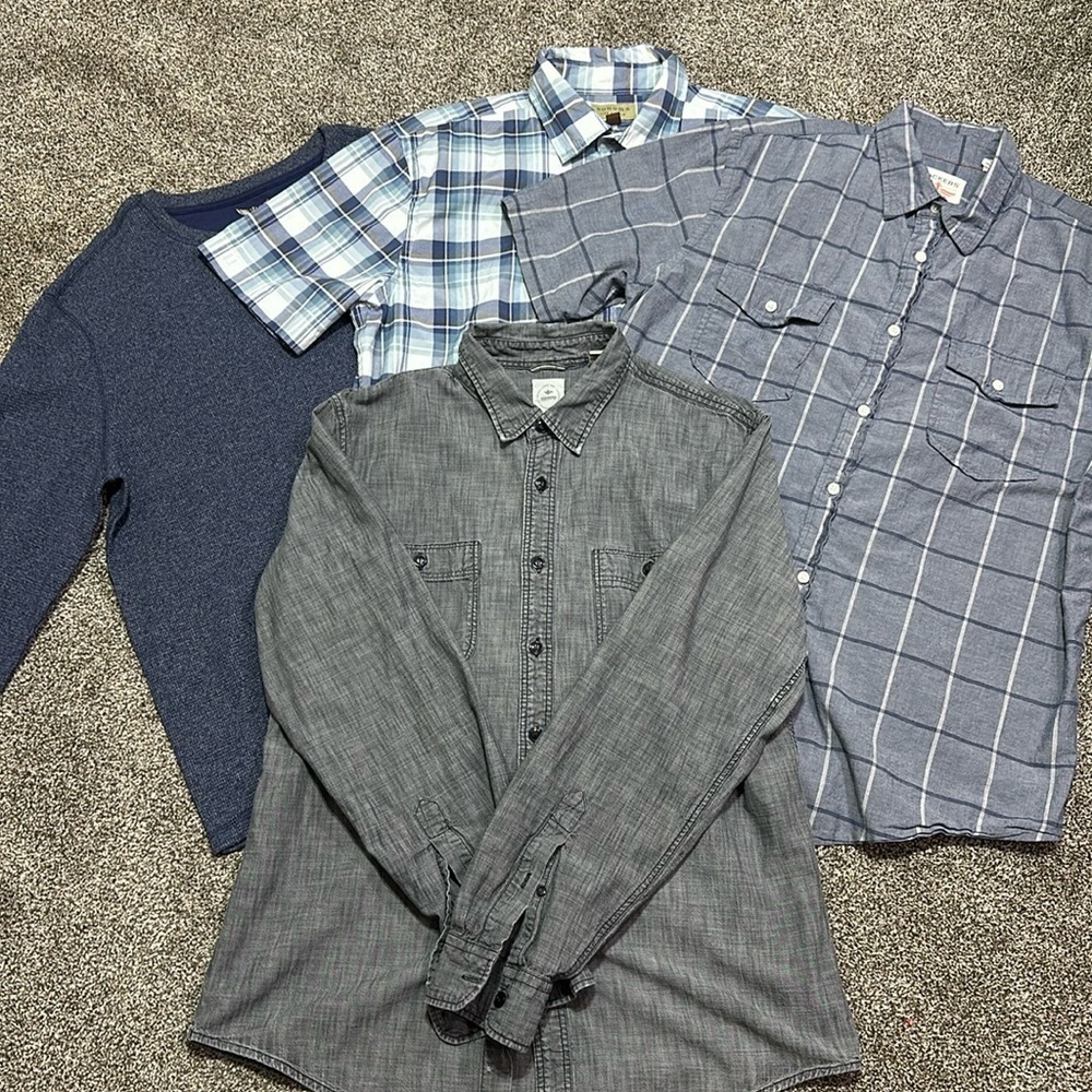 button down shirts men’s LARGE thermal button up set of 4 Dockers Sonoma Glory